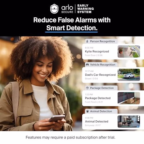 Arlo Video Doorbell 2K (2nd Gen) Wireless or Wired - 1-Cam