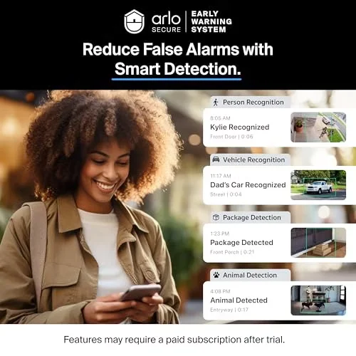 Arlo Video Doorbell 2K (2nd Gen) Wireless or Wired - 1-Cam