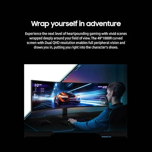 Samsung 49” Odyssey G9 Series DQHD 1000R Curved Gaming Monitor additional product view