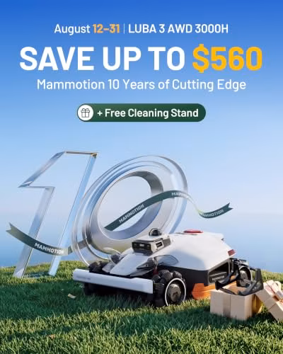 Mammotion LUBA 3 AWD 3000H Robot Lawn Mower, 0.75 Acre, 2.2"-4.0" Cutting