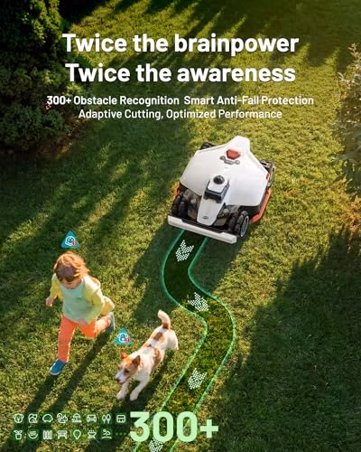 Mammotion LUBA 3 AWD 3000H Robot Lawn Mower, 0.75 Acre, 2.2"-4.0" Cutting