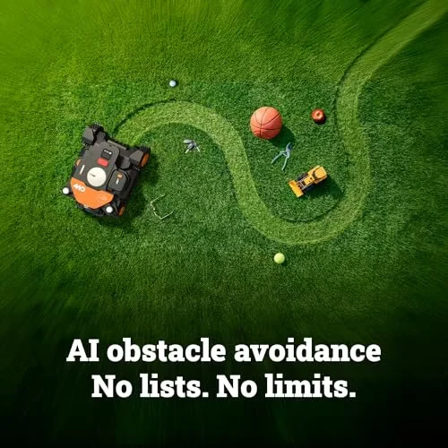 WORX Robot Lawn Mower 4WD for 1/2 Acre, No Perimeter Wire, WR342
