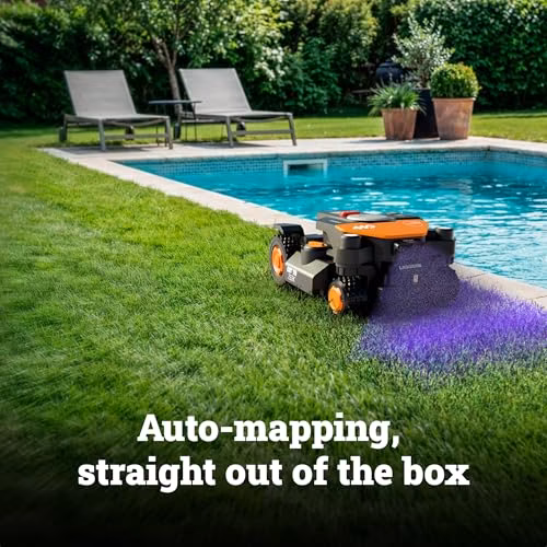 WORX Robot Lawn Mower 4WD for 1/2 Acre, No Perimeter Wire, WR342