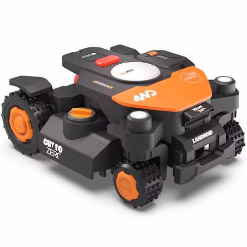 WORX Robot Lawn Mower 4WD for 1/2 Acre, No Perimeter Wire, WR342