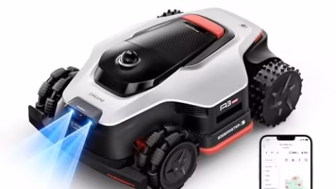 DREAME LiDAR 3500 Robot Lawn Mower A3 AWD Pro Wire Free No RTK, 4WD for 38.7° Slopes, Dual AI Vision Robotic Lawn Mowers,Dual-Disc Cutting 15.8" Width, Smart Zero-Edge, App Control for 0.87 Acre