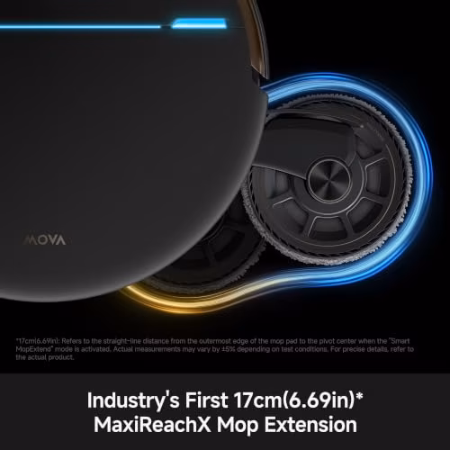 MOVA V70 Ultra Complete Robot Vacuum and Mop, 42000Pa Suction Bagless Dock