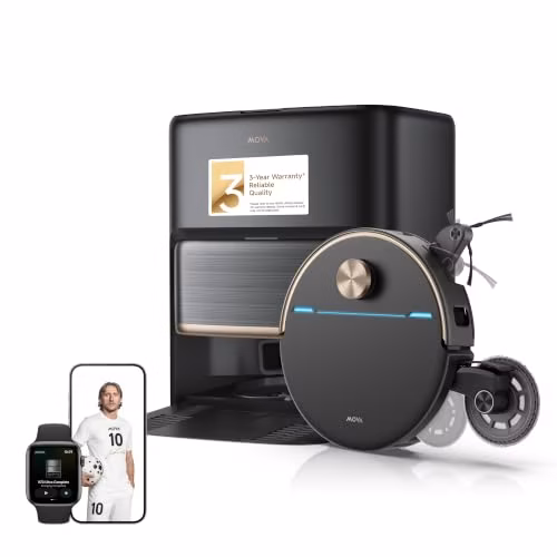 MOVA V70 Ultra Complete Robot Vacuum and Mop, 42000Pa Suction Bagless Dock
