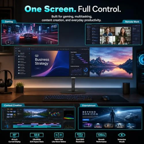 Deco Gear 49 Inch Curved Ultrawide Monitor additional product view